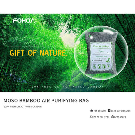 5PCS Air Purifying Bags Activated Bamboo Charcoal Freshener for Car Home Shoes 200g Health & Beauty Kings Warehouse 