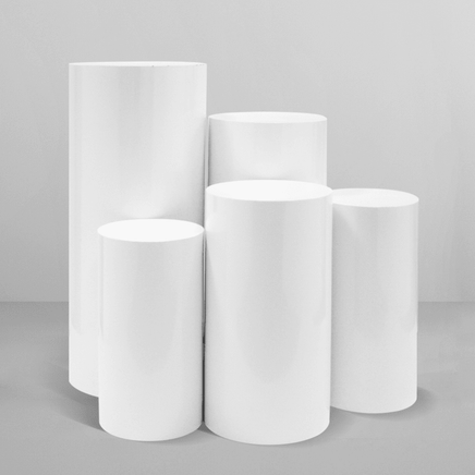 5PCS Round Plinth Cylinder Display Stand Pedestal Wedding Party Shop Display AU Mid Season Sale Kings Warehouse 
