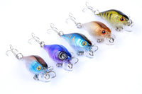 5x 4.3cm Popper Crank Bait Fishing Lure Lures Surface Tackle Saltwater Kings Warehouse 