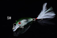 5x 4.5cm Popper Crank Bait Fishing Lure Lures Surface Tackle Saltwater Kings Warehouse 