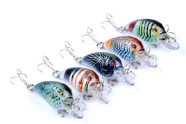 5x 4.5cm Popper Crank Bait Fishing Lure Lures Surface Tackle Saltwater Kings Warehouse 