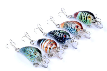 5x 4.5cm Popper Crank Bait Fishing Lure Lures Surface Tackle Saltwater Kings Warehouse 