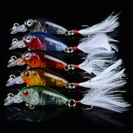 5x 4.5cm Popper Crank Bait Fishing Lure Lures Surface Tackle Saltwater Kings Warehouse 
