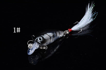 5x 4.5cm Popper Crank Bait Fishing Lure Lures Surface Tackle Saltwater Kings Warehouse 