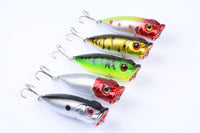 5X 6.5cm Popper Poppers Fishing Lure Lures Surface Tackle Fresh Saltwater Kings Warehouse 