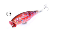 5X 7.5cm Popper Poppers Fishing Lure Lures Surface Tackle Fresh Saltwater Kings Warehouse 