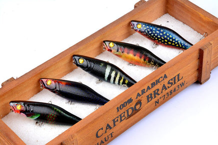 5X 7.5cm Popper Poppers Fishing Lure Lures Surface Tackle Fresh Saltwater Kings Warehouse 