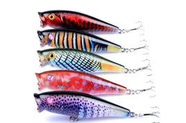 5X 7.5cm Popper Poppers Fishing Lure Lures Surface Tackle Fresh Saltwater Kings Warehouse 