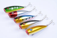 5X 7cm Popper Poppers Fishing Lure Lures Surface Tackle Fresh Saltwater Kings Warehouse 