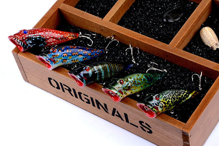 5X 8cm Popper Poppers Fishing Lure Lures Surface Tackle Fresh Saltwater Kings Warehouse 