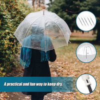 5x Clear Transparent Rain Walking Umbrella Parasol PVC Dome Wedding Party Favour Home & Garden Kings Warehouse 