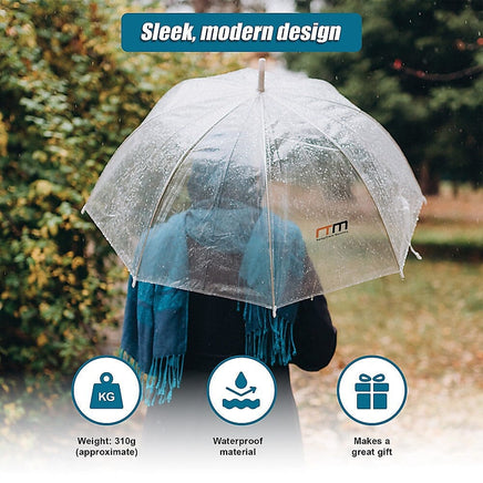 5x Clear Transparent Rain Walking Umbrella Parasol PVC Dome Wedding Party Favour Home & Garden Kings Warehouse 