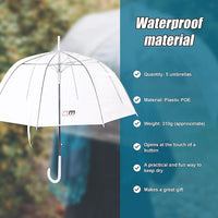 5x Clear Transparent Rain Walking Umbrella Parasol PVC Dome Wedding Party Favour Home & Garden Kings Warehouse 