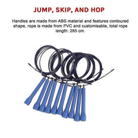 5x CrossFit Speed Skipping Rope Wire – Adjustable Jump Ropes for Fitness & Boxing Sports & Fitness Kings Warehouse 
