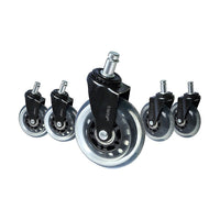 5x Office Chair Rollerblade Caster Wheels Safe for All Floors - Universal Fit Furniture Kings Warehouse 