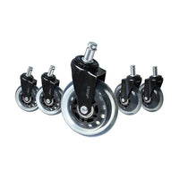 5x Office Chair Rollerblade Caster Wheels Safe for All Floors - Universal Fit Kings Warehouse 