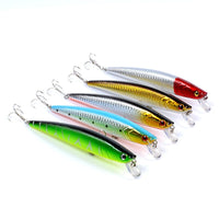 5x Popper Minnow 13cm Fishing Lure Lures Surface Tackle Fresh Saltwater Kings Warehouse 