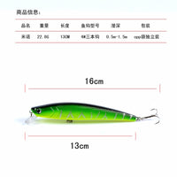 5x Popper Minnow 13cm Fishing Lure Lures Surface Tackle Fresh Saltwater Kings Warehouse 