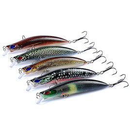5X Popper Poppers 12.3cm Fishing Lure Lures Surface Tackle Fresh Saltwater Kings Warehouse 