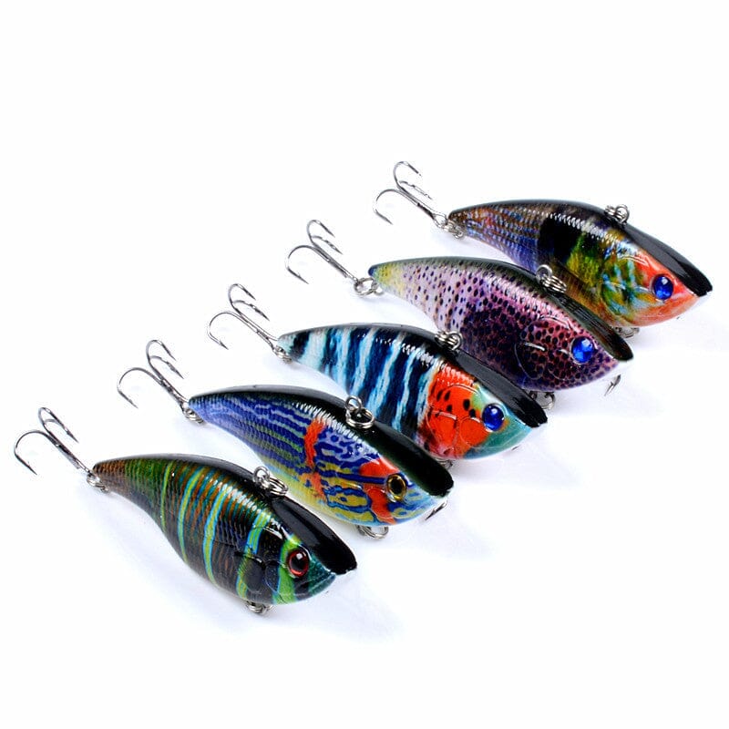 5X Popper Poppers Fishing Vib Lure Lures Surface Tackle Fresh Saltwate