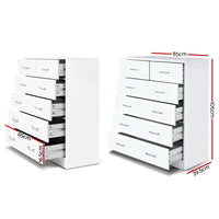 6 Chest of Drawers - ANDES White Furniture Kings Warehouse 