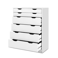 6 Chest of Drawers - MYLA White