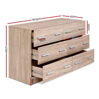 6 Chest of Drawers - VEDA Pine Furniture Kings Warehouse 
