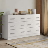 6 Chest of Drawers - VEDA White Furniture Kings Warehouse 