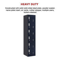 6-Door Locker for Office Gym Shed School Home Storage Furniture Kings Warehouse 
