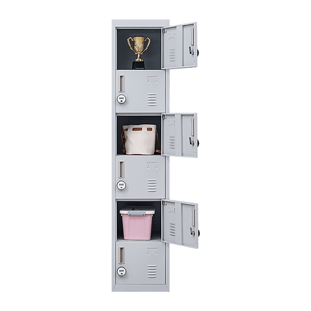 6-Door Locker for Office Gym Shed School Home Storage Furniture Kings Warehouse 