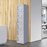 6-Door Locker for Office Gym Shed School Home Storage Furniture Kings Warehouse 