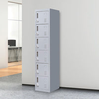 6-Door Locker for Office Gym Shed School Home Storage Furniture Kings Warehouse 
