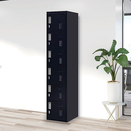 6-Door Locker for Office Gym Shed School Home Storage Furniture Kings Warehouse 