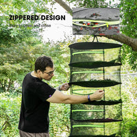 6-Layer 120cm Foldable Herb Vegetable Fruit Drying Dehydrating Rack Mesh Hanging Dryer Kings Warehouse 