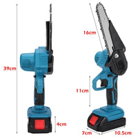 6" Mini Cordless Electric Chainsaw 2X Battery Powered Wood Cutter Rechargeable BestSellers Kings Warehouse 