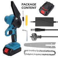 6" Mini Cordless Electric Chainsaw 2X Battery Powered Wood Cutter Rechargeable BestSellers Kings Warehouse 