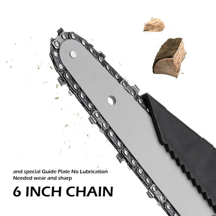 6" Mini Cordless Electric Chainsaw 2X Battery Powered Wood Cutter Rechargeable BestSellers Kings Warehouse 
