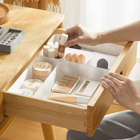 6 Pack Frosted plastic dresser and desk drawer storage rack for make-up brushes and kitchen Kings Warehouse 