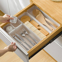 6 Pack Frosted plastic dresser and desk drawer storage rack for make-up brushes and kitchen Kings Warehouse 