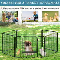 6 Panel Pet Dog Cat Bunny Puppy Play pen Playpen 80x80cm Exercise Cage Dog Panel Fence coops & hutches Kings Warehouse 