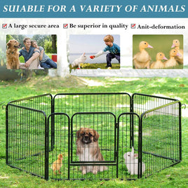 6 Panel Pet Dog Cat Bunny Puppy Play pen Playpen 80x80cm Exercise Cage Dog Panel Fence coops & hutches Kings Warehouse 