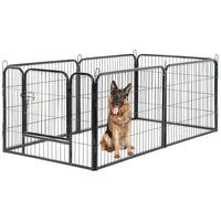 6 Panel Pet Dog Cat Bunny Puppy Play pen Playpen 80x80cm Exercise Cage Dog Panel Fence coops & hutches Kings Warehouse 