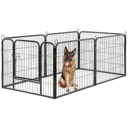 6 Panel Pet Dog Cat Bunny Puppy Play pen Playpen 80x80cm Exercise Cage Dog Panel Fence coops & hutches Kings Warehouse 