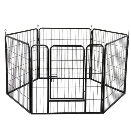 6 Panel Pet Dog Cat Bunny Puppy Play pen Playpen 80x80cm Exercise Cage Dog Panel Fence coops & hutches Kings Warehouse 