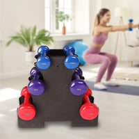 6-Piece Dumbbell Set with Rack Sports & Fitness Kings Warehouse 