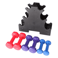 6-Piece Dumbbell Set with Rack Sports & Fitness Kings Warehouse 