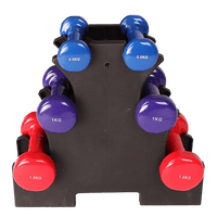 6-Piece Dumbbell Set with Storage Rack for Home Gym Training Sports & Fitness Kings Warehouse 