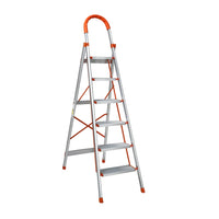 6 Step Ladder Multi-Purpose Folding Aluminium Light Weight Non Slip Platform Tools Kings Warehouse 