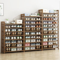 6 Tier Tower Bamboo Wooden Shoe Rack Corner Shelf Stand Storage Organizer Furniture Kings Warehouse 