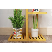 6 Tiers Bamboo Flower Shelf Rack Plant Stand Pots Display Corner Shelving Kings Warehouse 